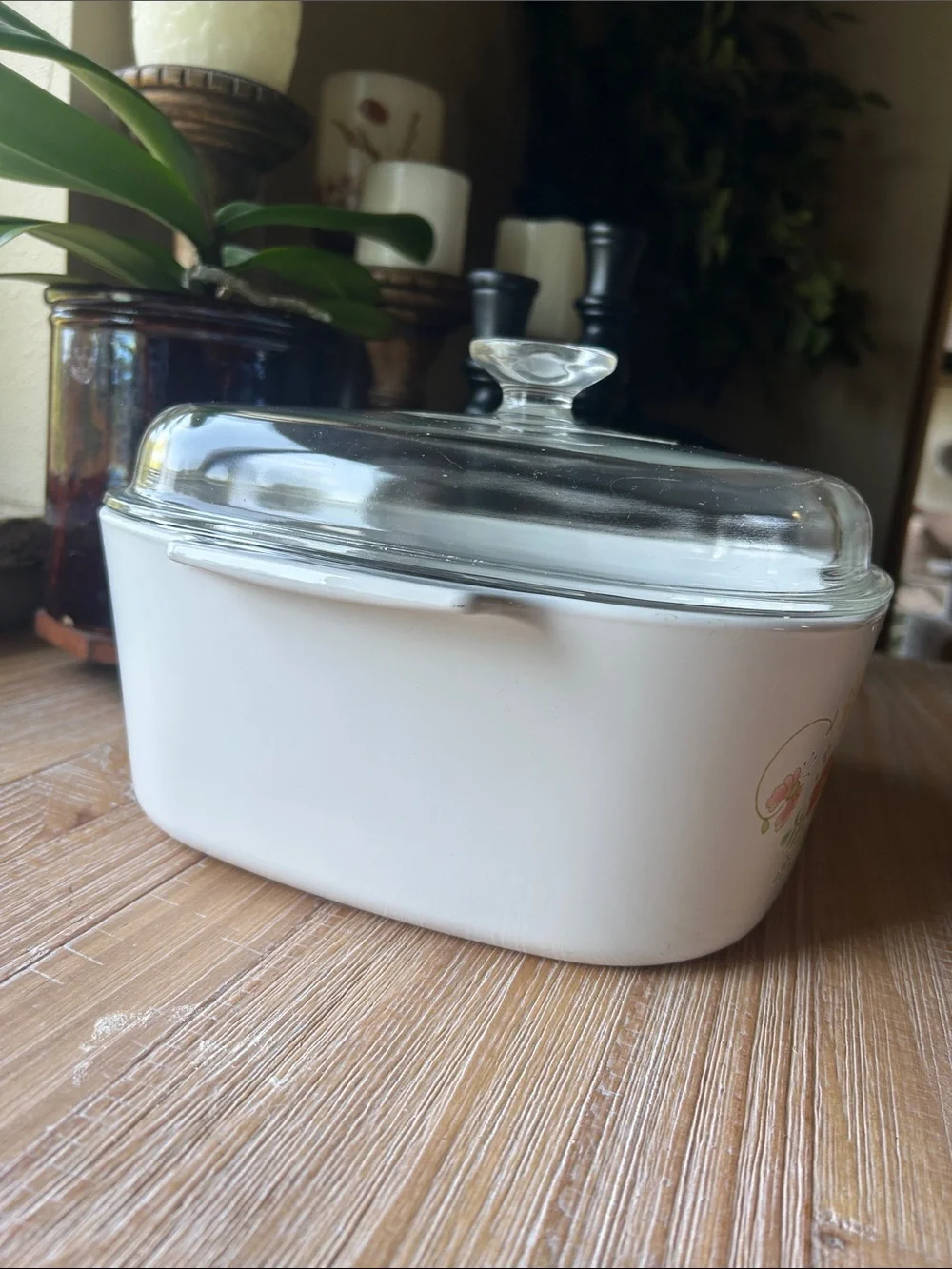 Large Vintage Corning Ware Wildflower Poppy Pattern A-5-B Casserole Dish 5 Quart